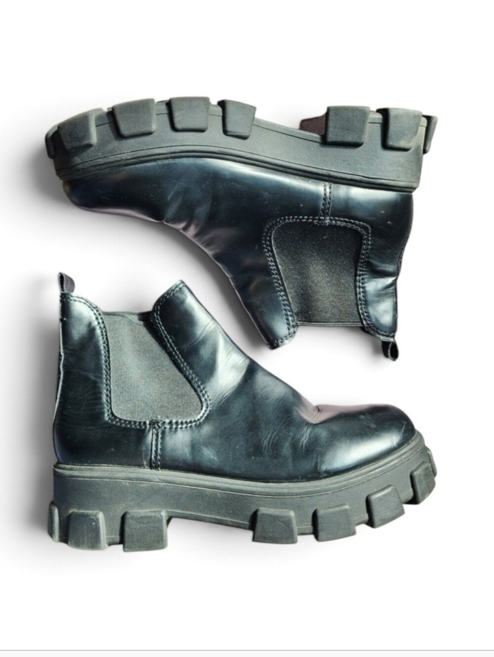 Black Chunky Boots By Circus